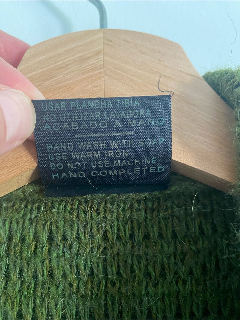 100% Alpaca Olive Long Cardigan Sweater - Picture 4 of 12